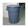 Boardwalk 44 Gal Flat-Top Lid Waste Receptacle Lids, Gray, Plastic 1868184